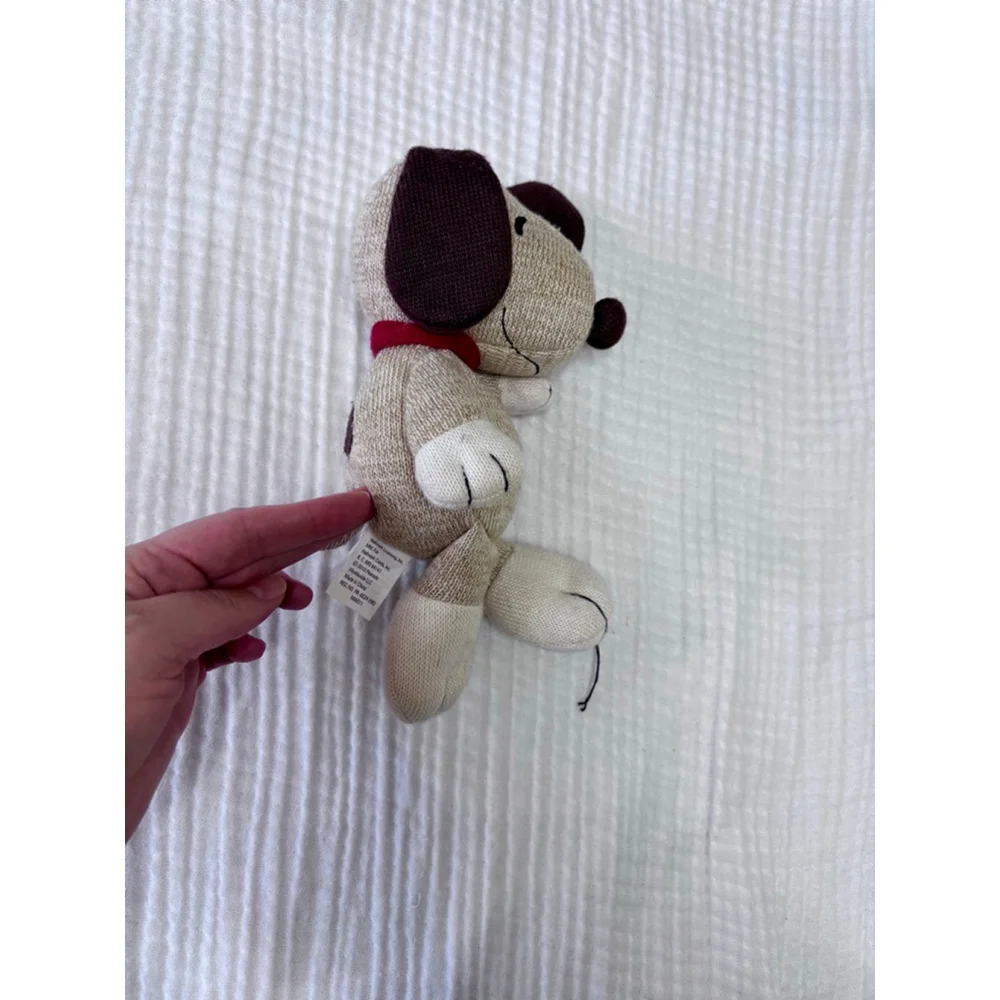 Baby Hallmark Stuffed Animal Snoopy Dog One Size Beige Brown Knit